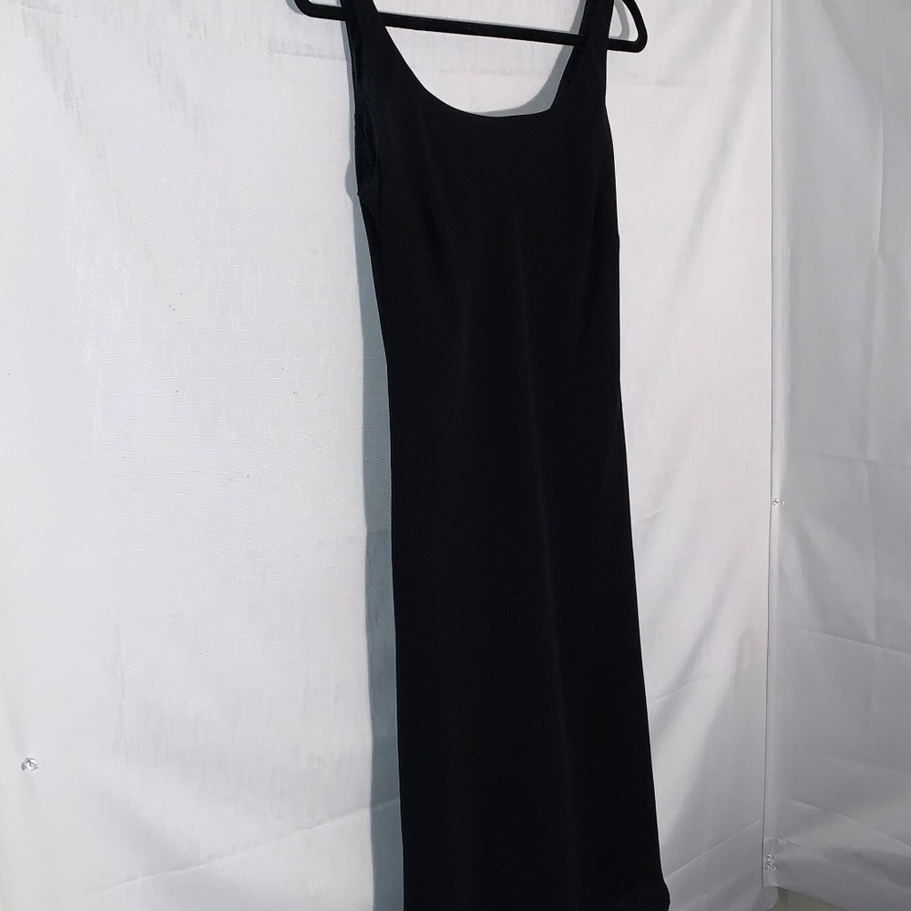 Scoop Neck Midi Length Dress Black Size 6 Evan-Picone